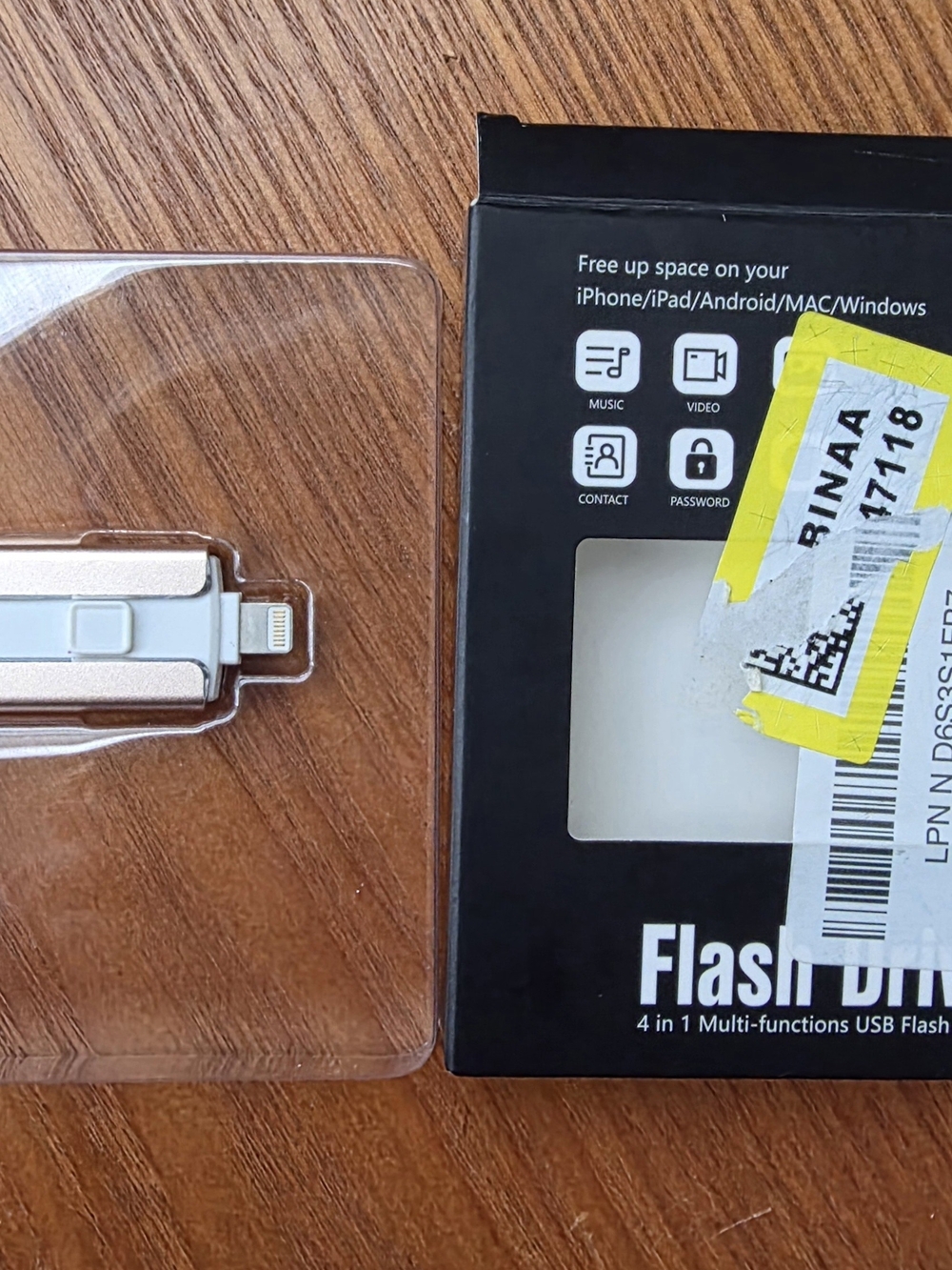 4-in-1 Lightning USB Flash Drive - Rose Gold